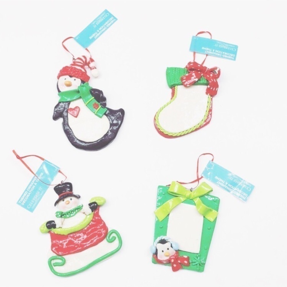 NEW Celebrate It Christmas ornaments set of 4